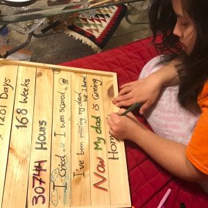 This young girl and her mother, Mahtab, a teacher, escaped from Iran more than three years ago to avoid religious persecution for being Christian, but the girl's father had to stay behind. They now live in Virginia and are struggling to survive this new financial and emotional turmoil.